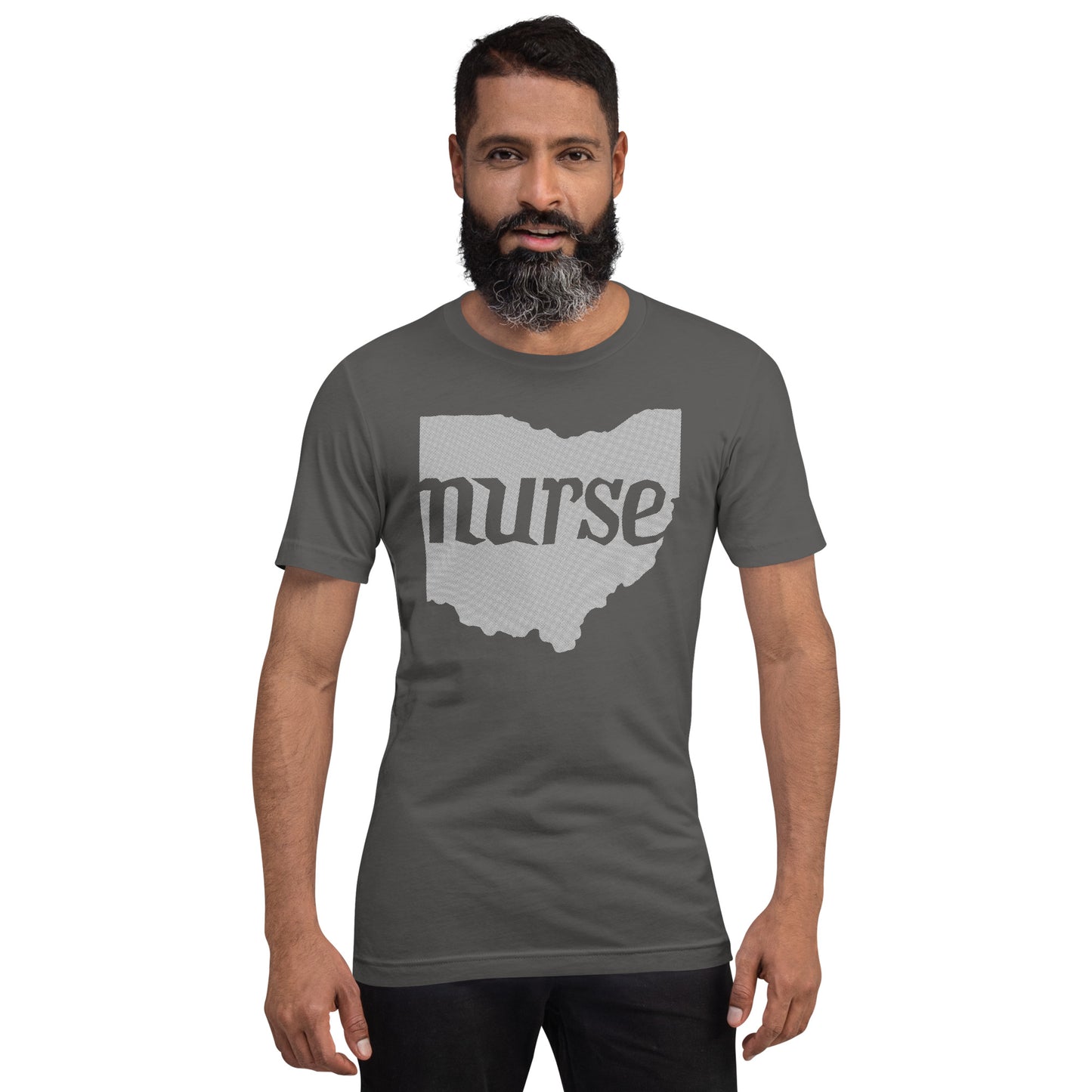 Ohio Nurse Tee | Light Grey | Unisex Crew Neck