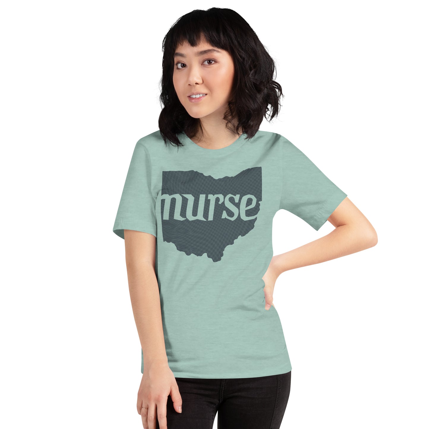 Ohio Nurse Tee | Dark Grey | Unisex Crew Neck