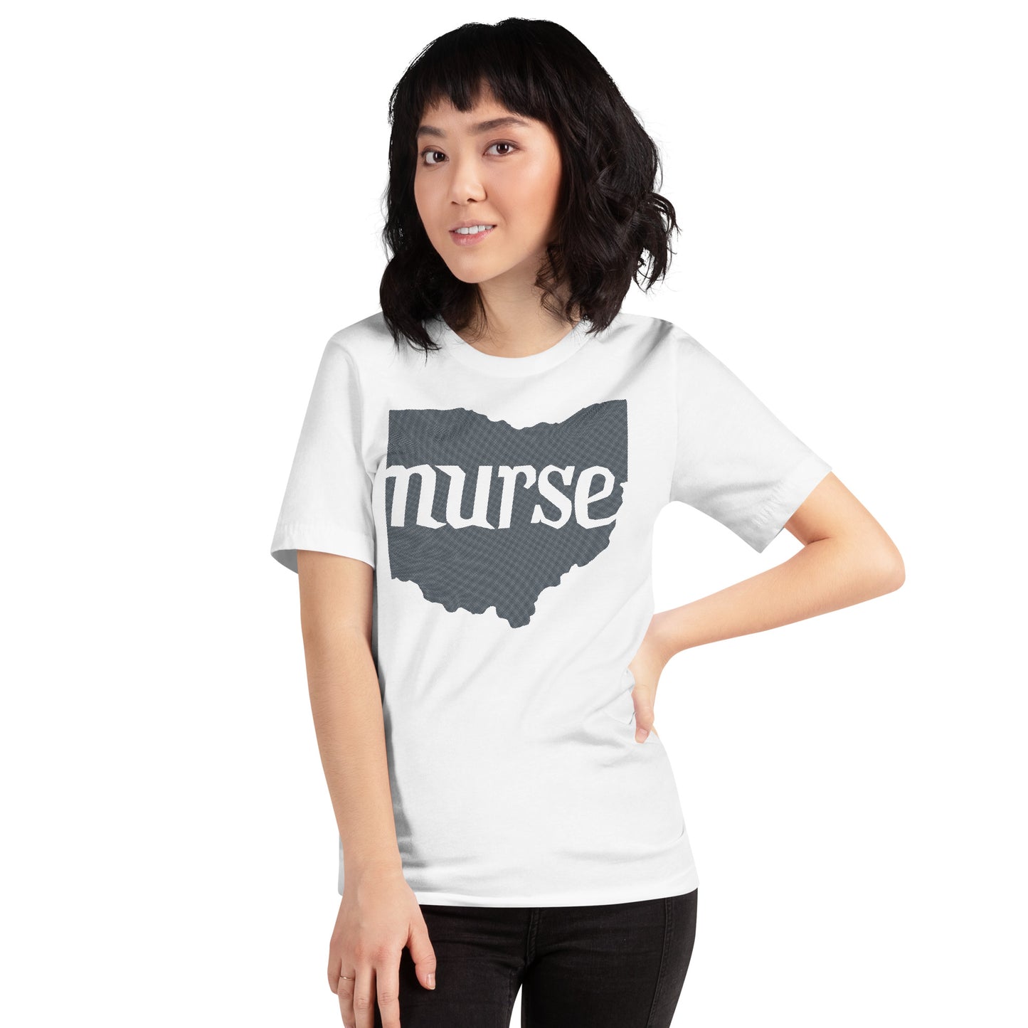 Ohio Nurse Tee | Dark Grey | Unisex Crew Neck